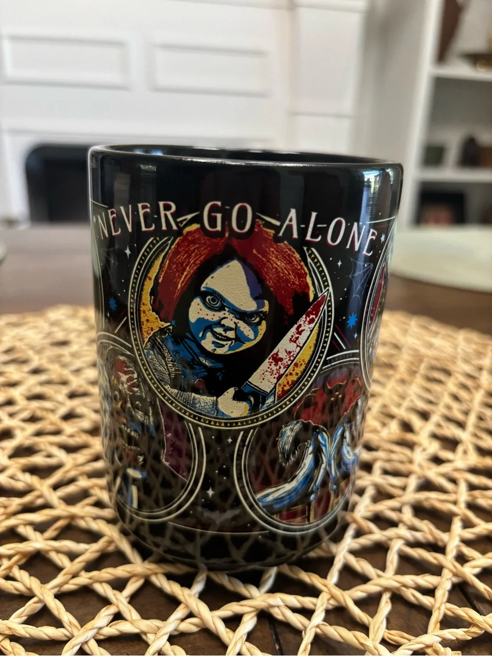 2023 universal studios Halloween horror nights never go alone mug